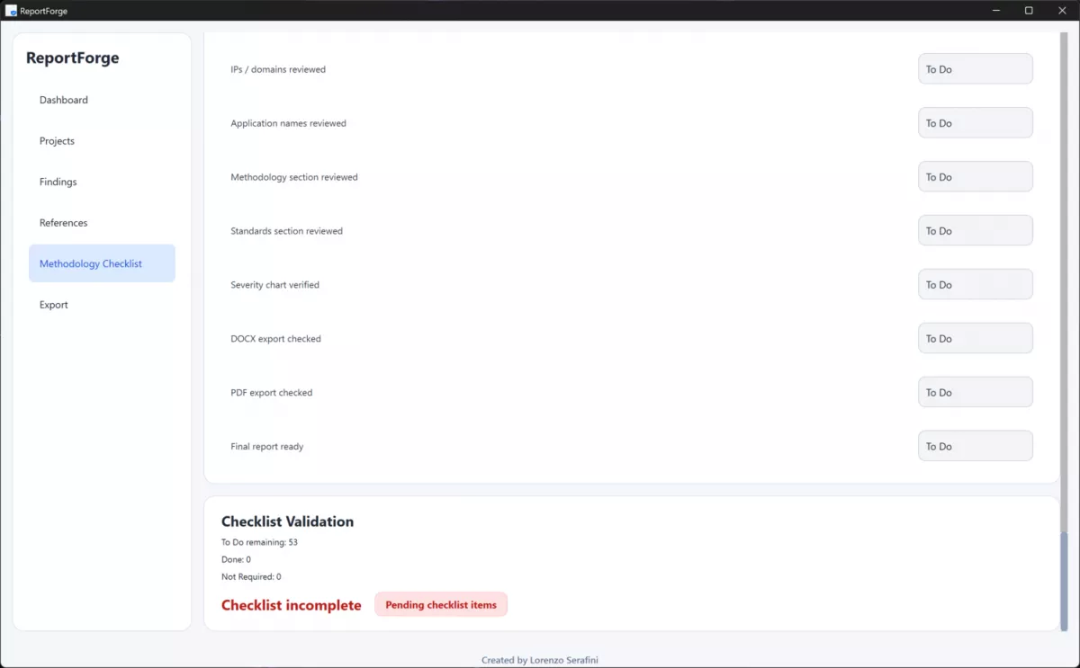checklist2 reportforge